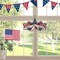 4th of July Wreaths,SWEKKE Wreath for Front Door, God Bless America Flag Wooden Decor Door Sign Wreath